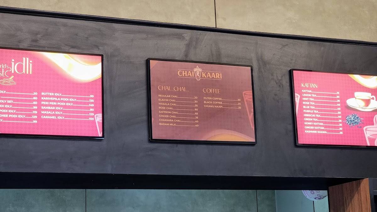 Chaikaari menu