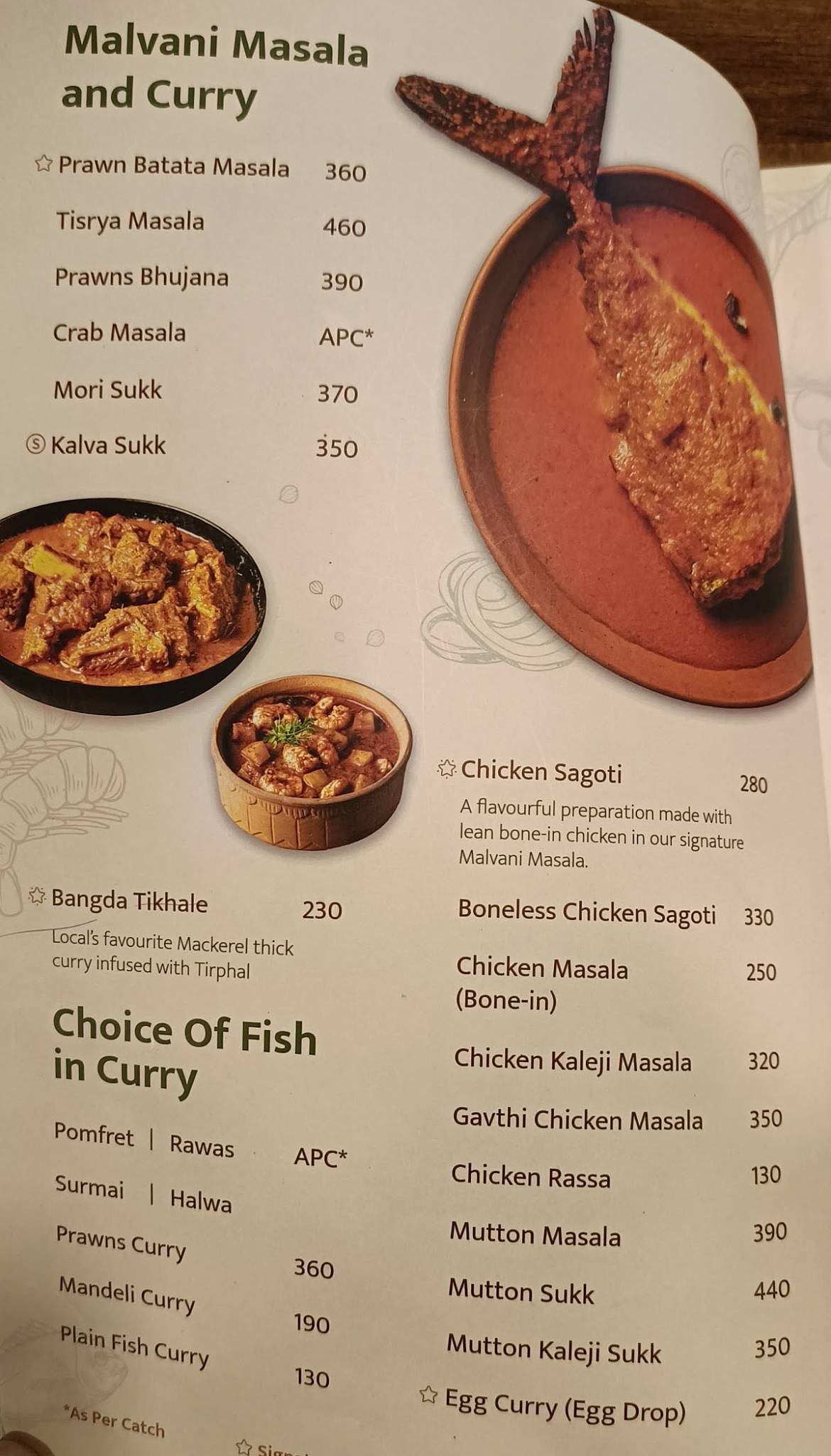 Chaitanya Assal Malvani Bhojangruh menu