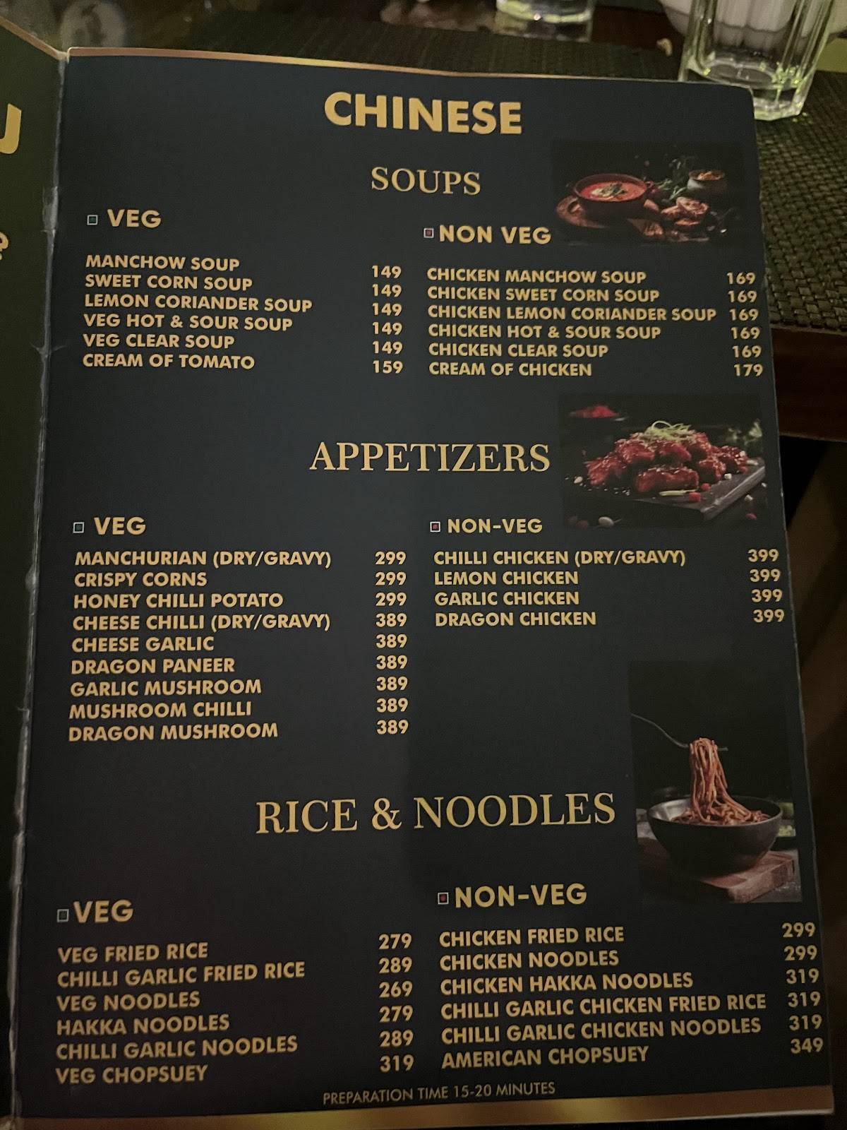 Chak Bro menu