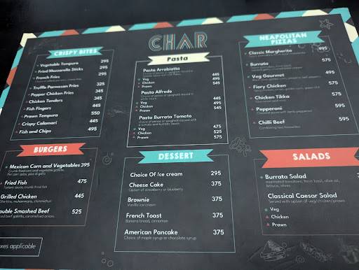 Char menu