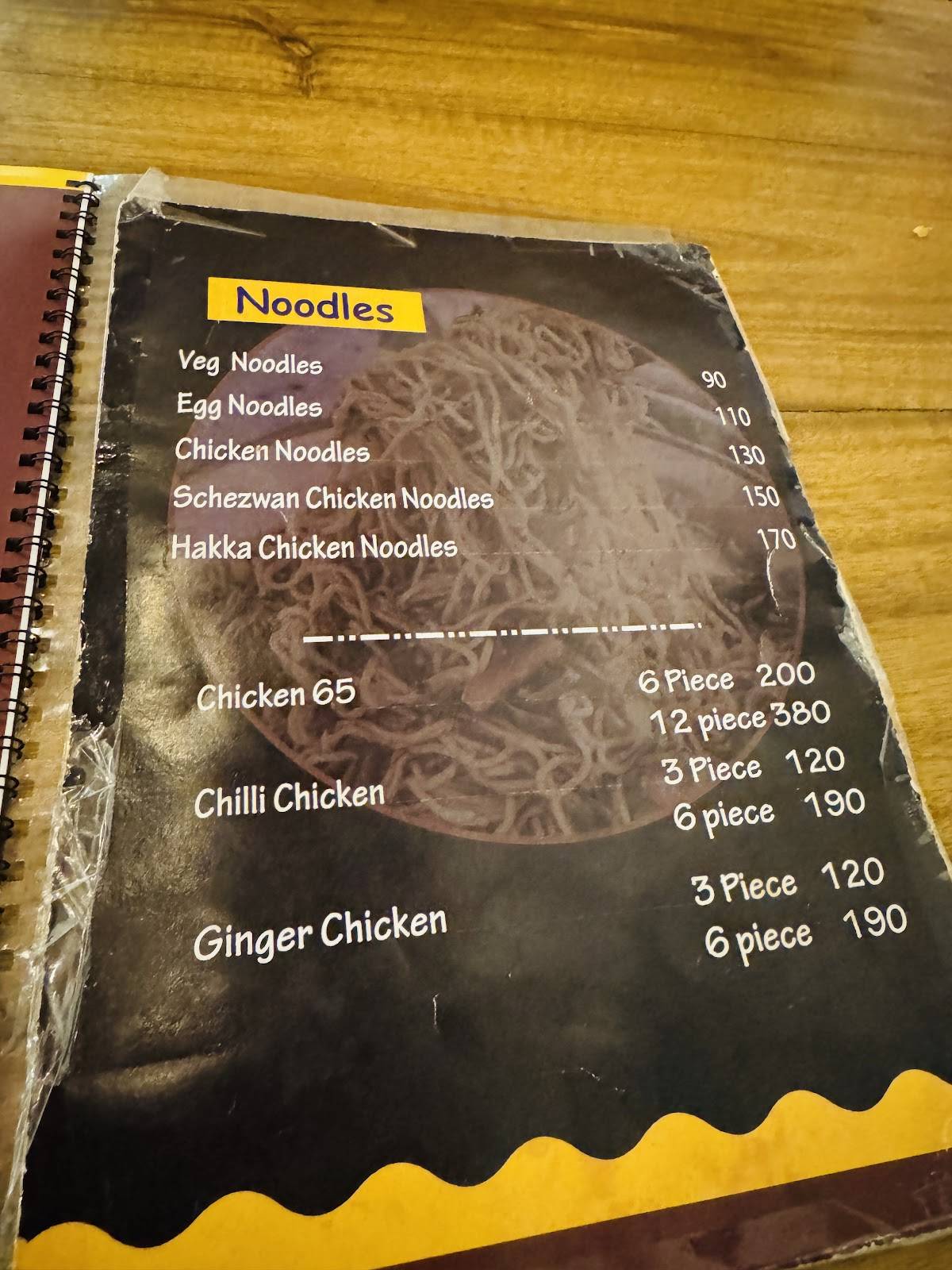 Che Live Shack menu