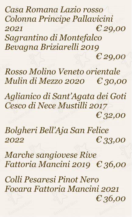 菜单 per Checchino dal 1887 in Roma