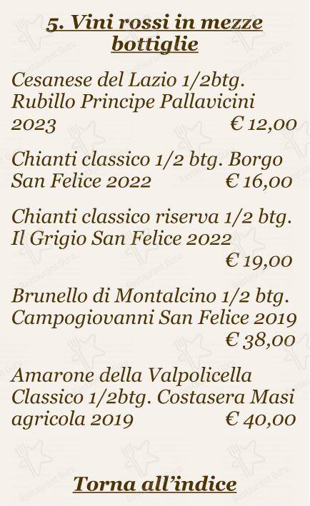 Menu di Checchino dal 1887 - 菜单