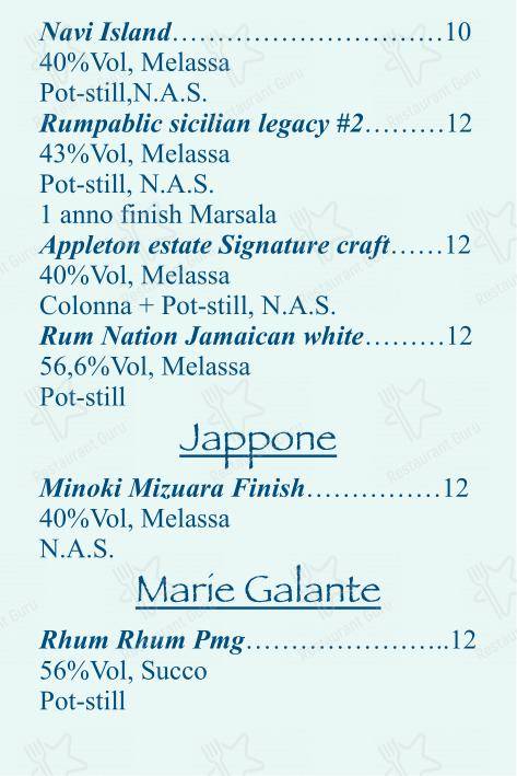Menu di Checchino dal 1887 - Dinner Menu