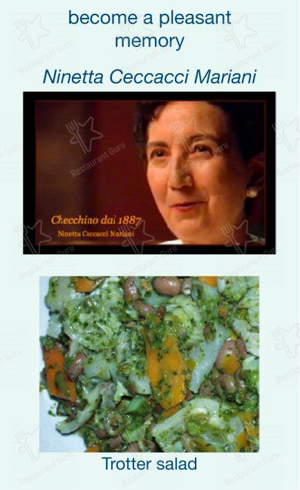 Checchino dal 1887 in Roma - Menu bar