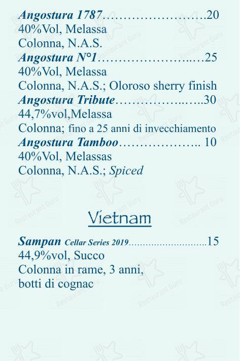 Dinner Menu per Checchino dal 1887 in Roma