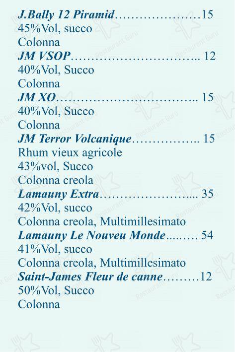Checchino dal 1887 in Roma - Dinner Menu