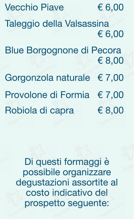 Checchino dal 1887 in Roma - Menu