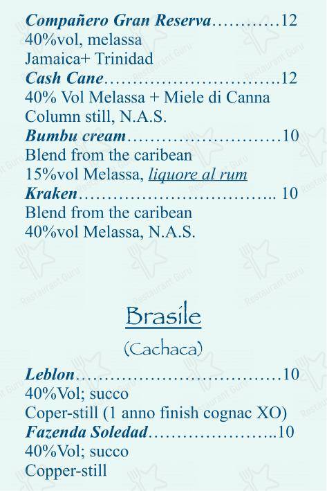 Dinner Menu per Checchino dal 1887 ristorante