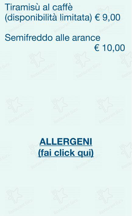 Menu per Checchino dal 1887 in Roma