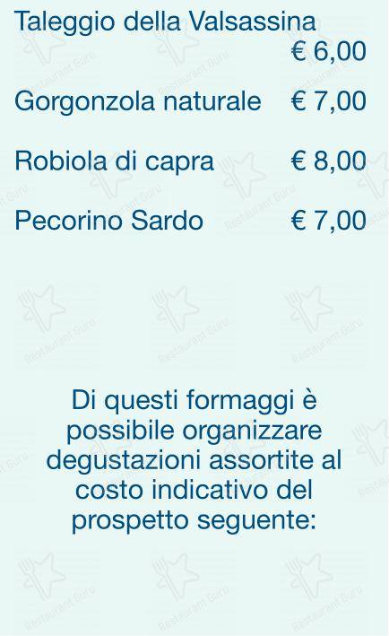 Checchino dal 1887 in Roma - Menu