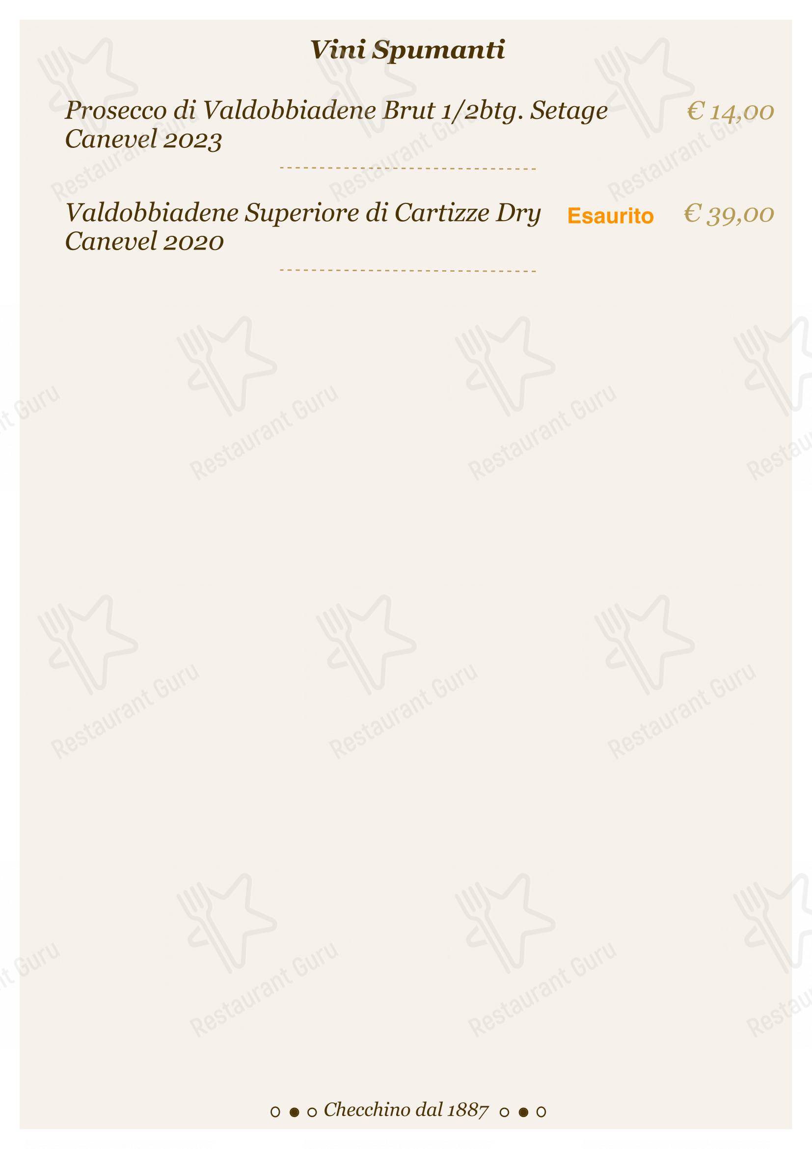 Checchino dal 1887 in Roma - Lunch Menu