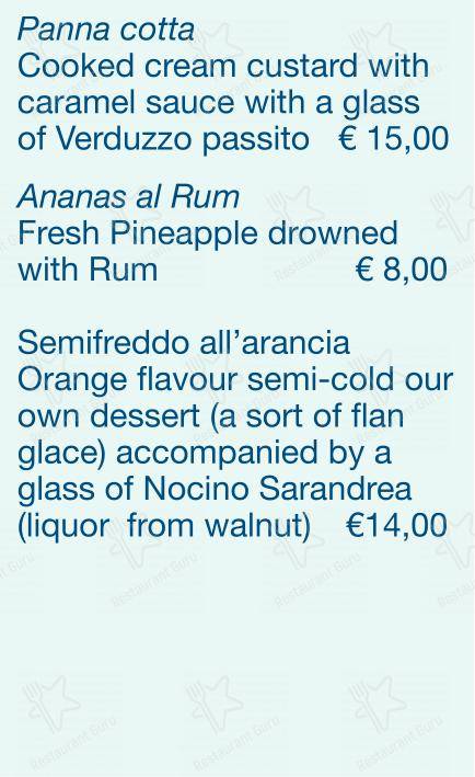 Checchino dal 1887 in Roma - Menu bar