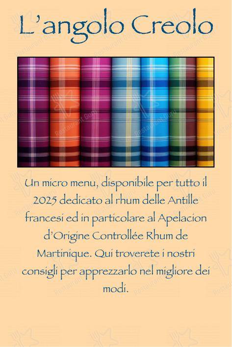 Menu di Checchino dal 1887 - piatti e bevande