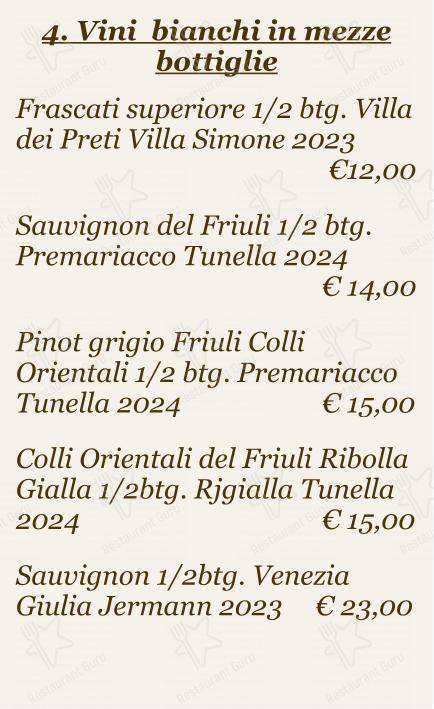 菜单 per Checchino dal 1887 in Roma