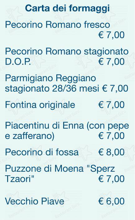 Checchino dal 1887 in Roma - Menu