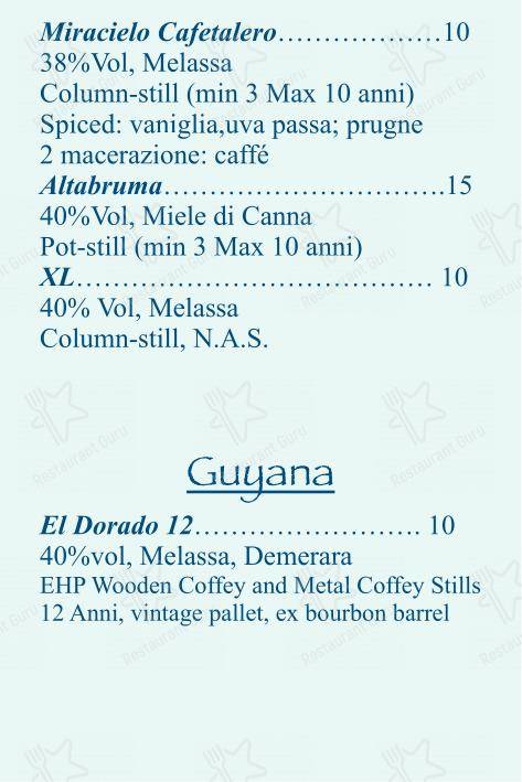 Checchino dal 1887 in Roma - Dinner Menu