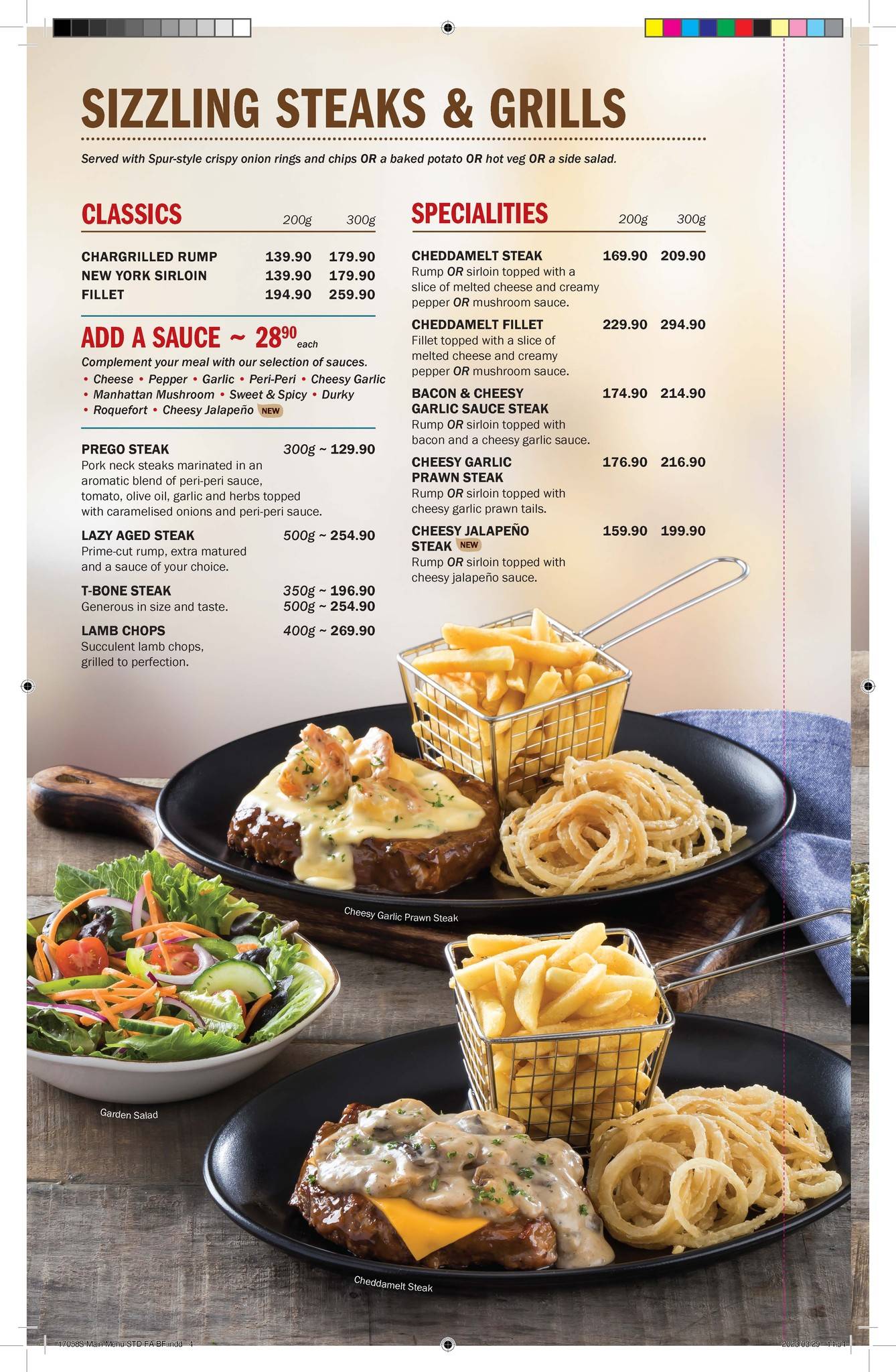 Menu de Cherokee Spur