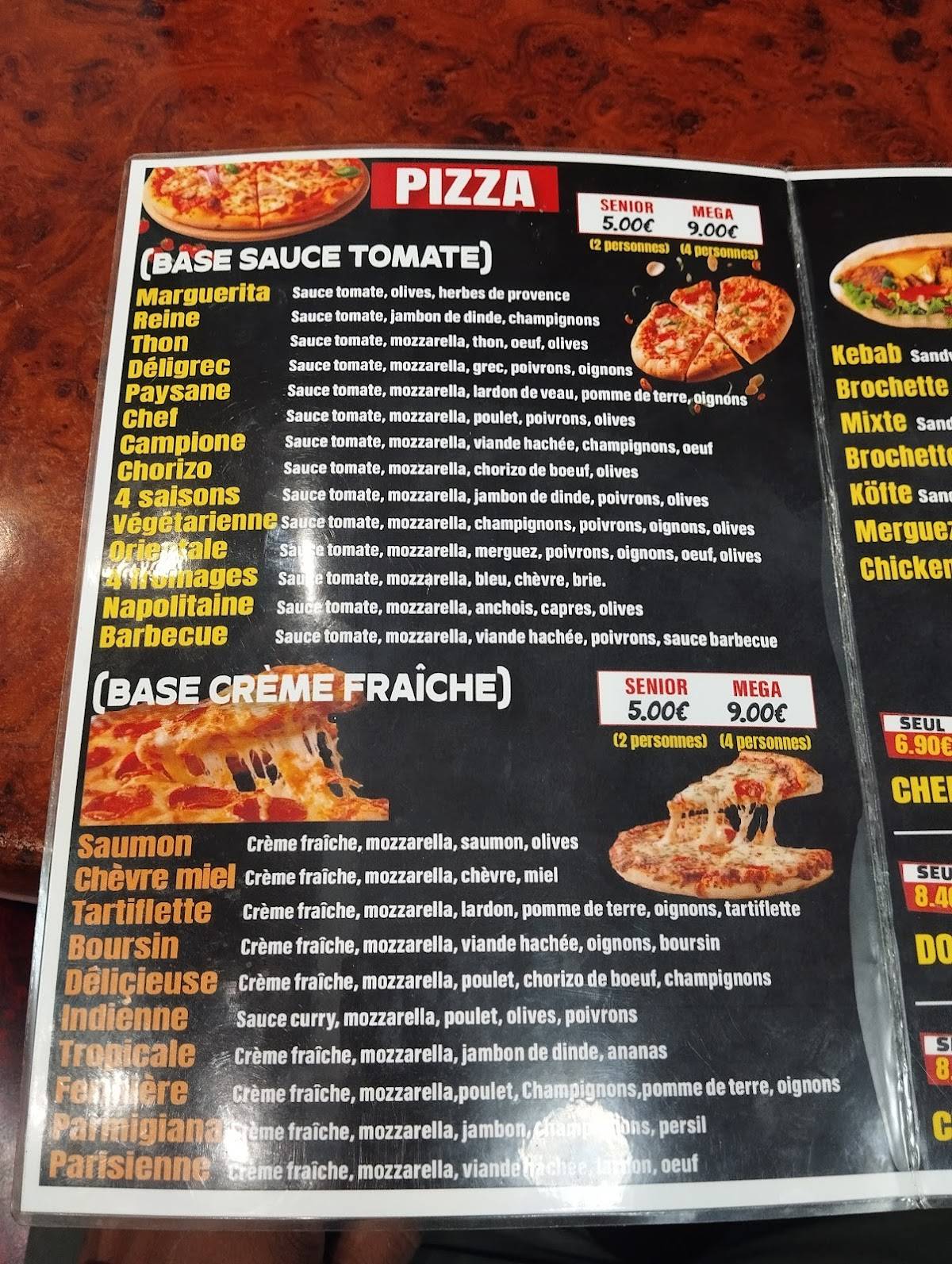 Menu de Chez Ali
