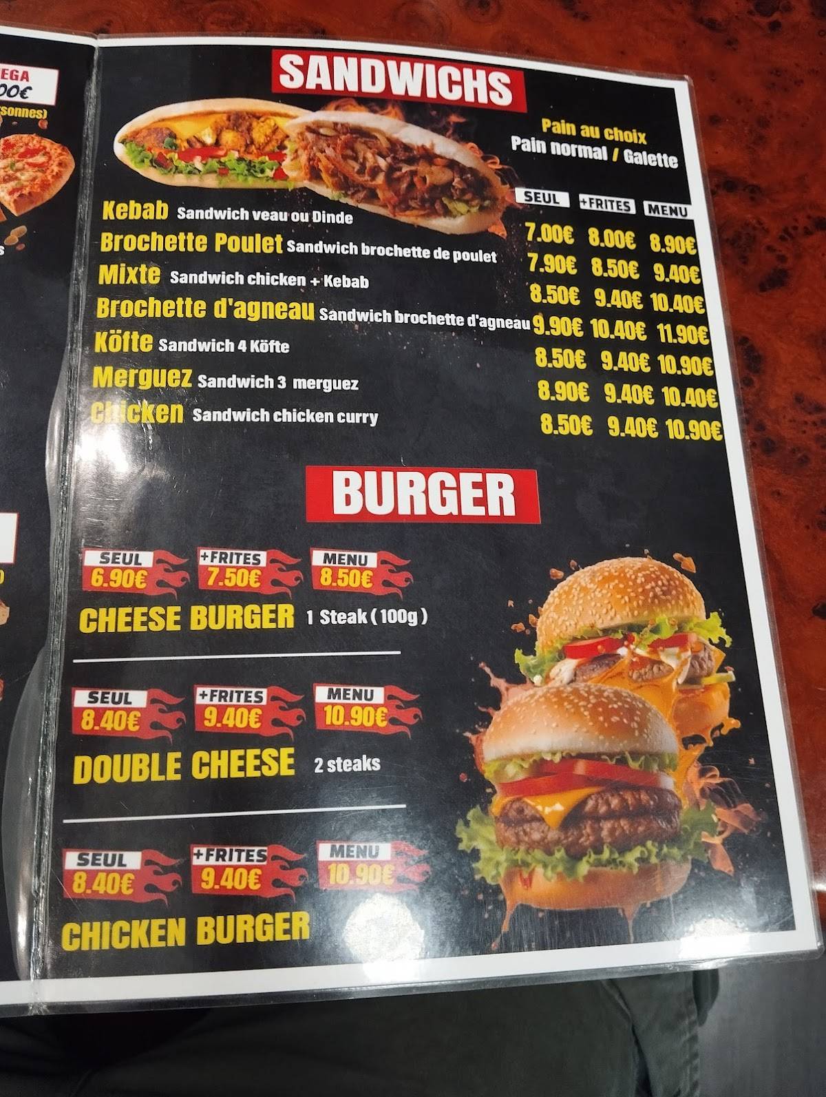 Menu de Chez Ali
