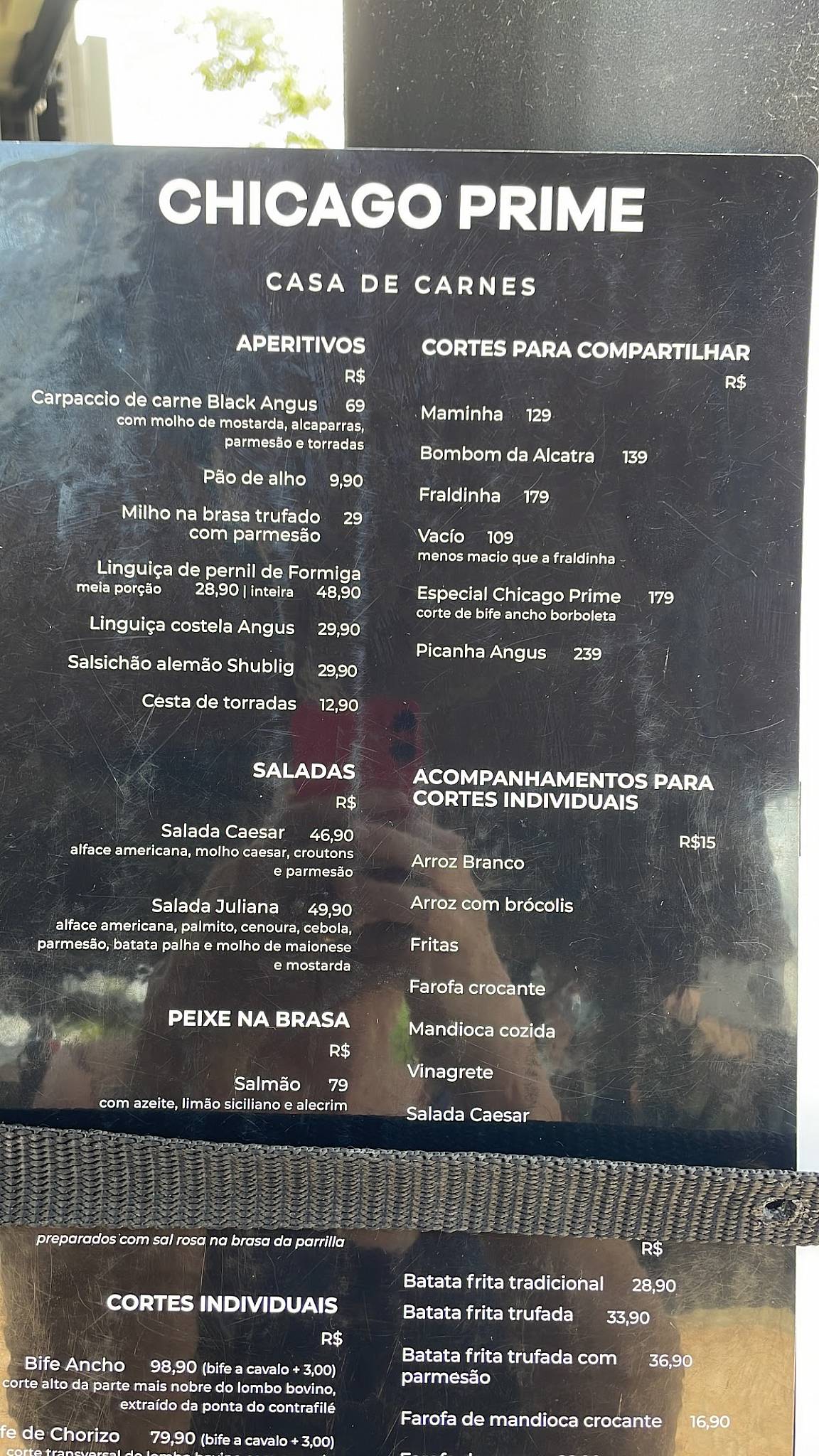 Chicago Prime cardápio
