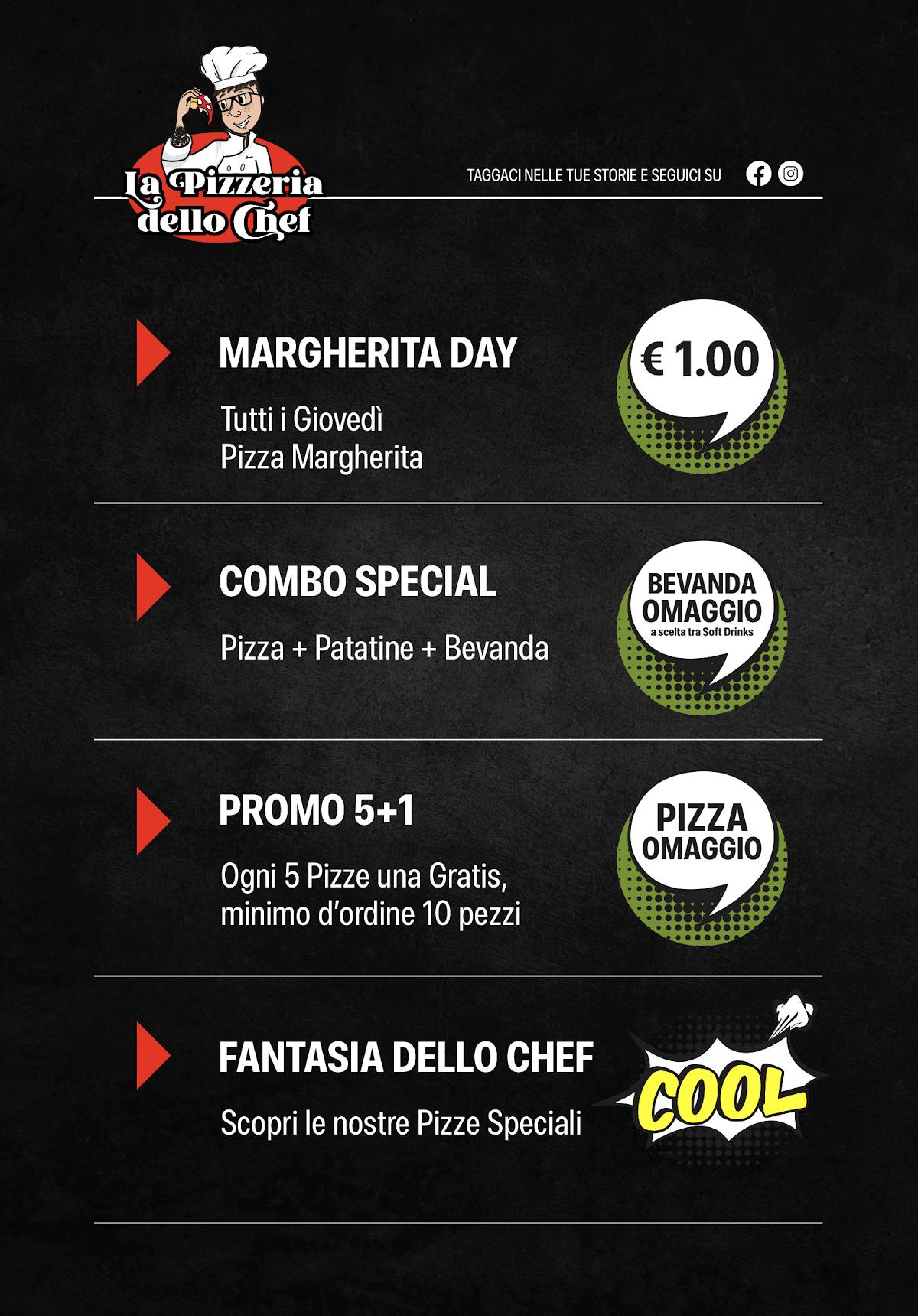 Menu di La Pizzeria dello Chef 