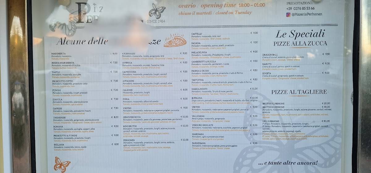 Menu di Chiosco La Rocca 