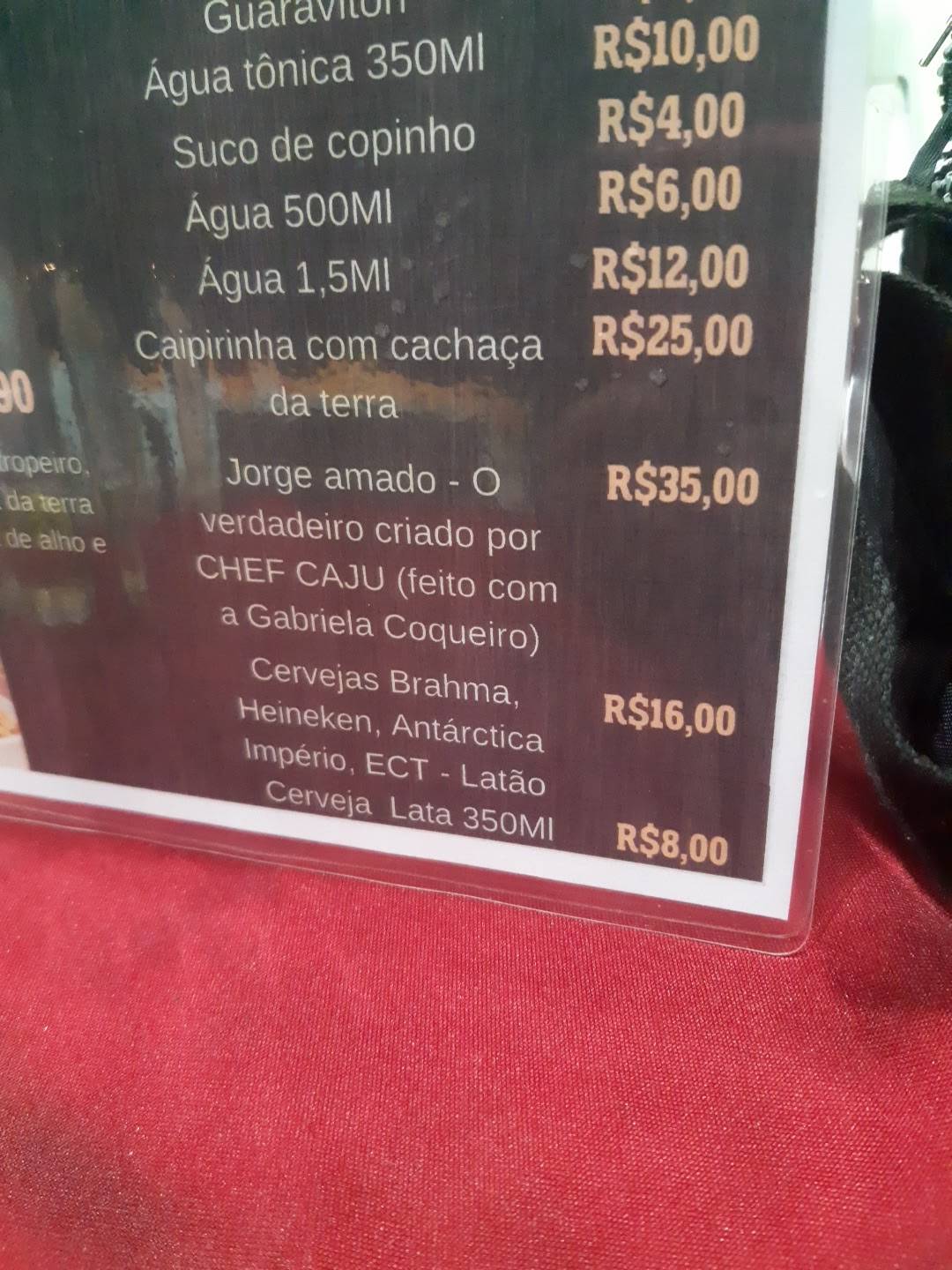 Churrasco/jantinha. Parada obrigatoria cardápio