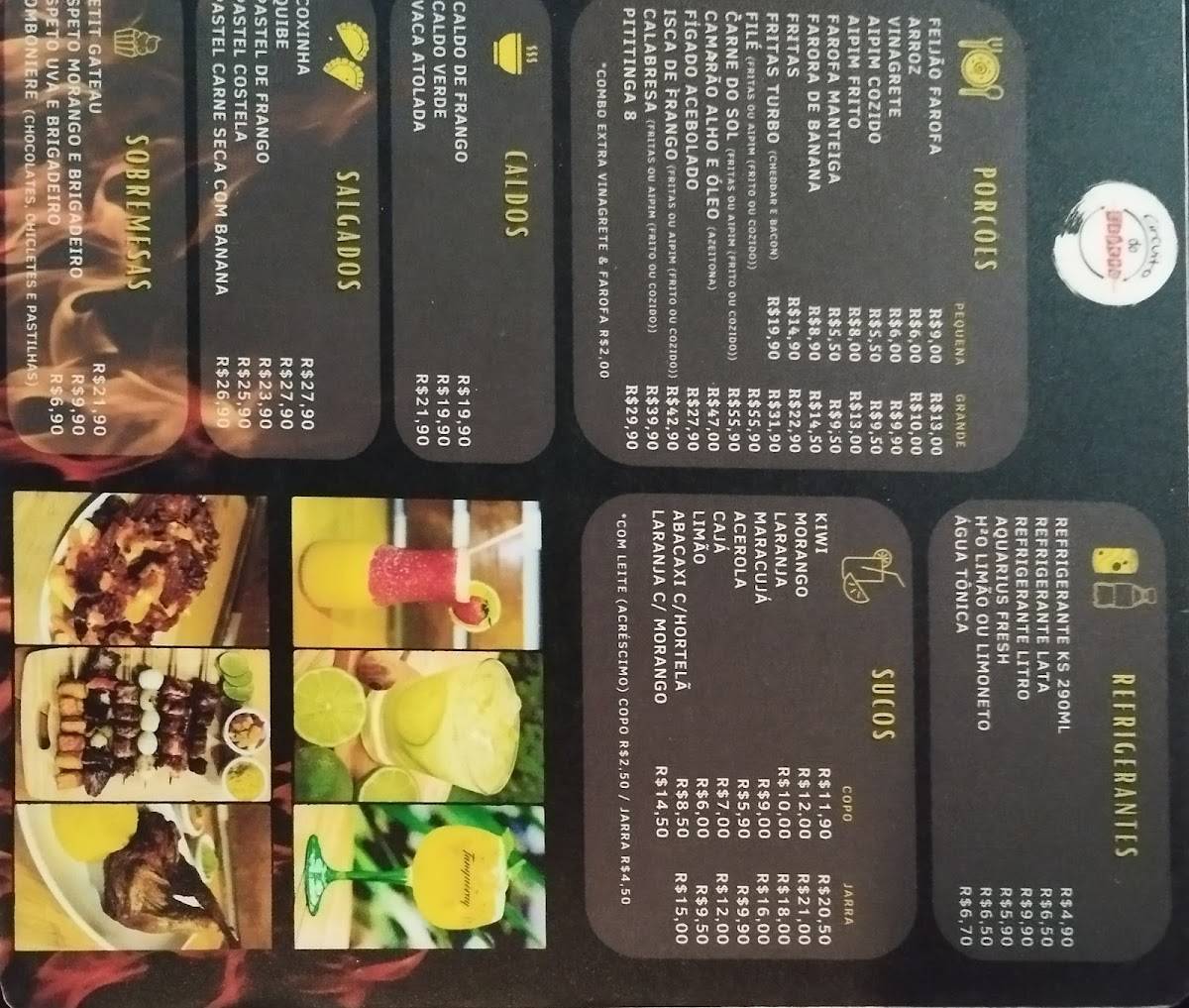 Circuito do Espeto cardápio