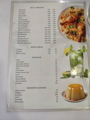 Coconut Goan Fish Thali - A Goan Seafood Restaurant menu