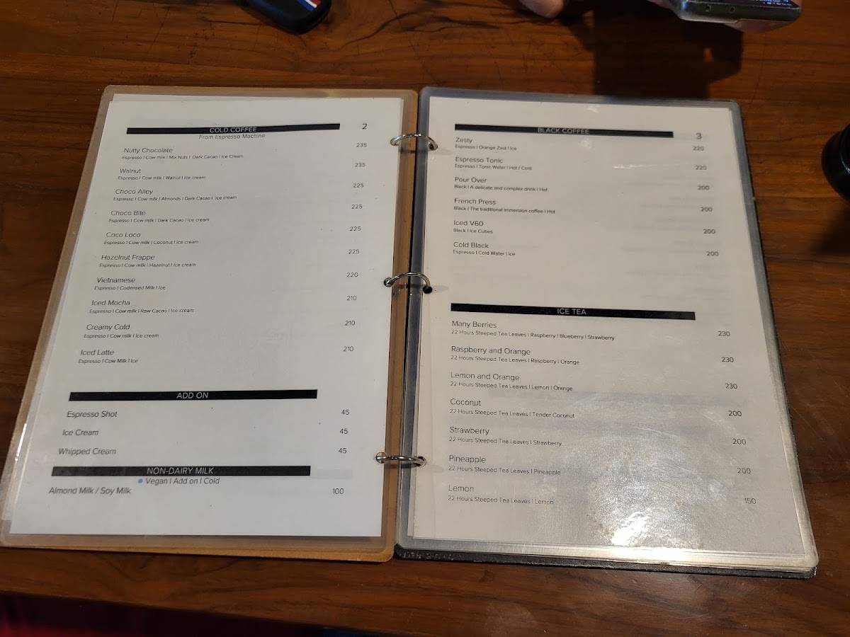 Coffeegram menu