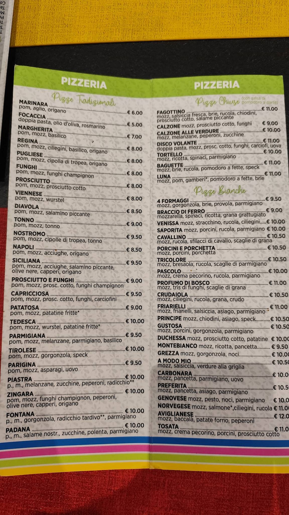 Menu de Colors