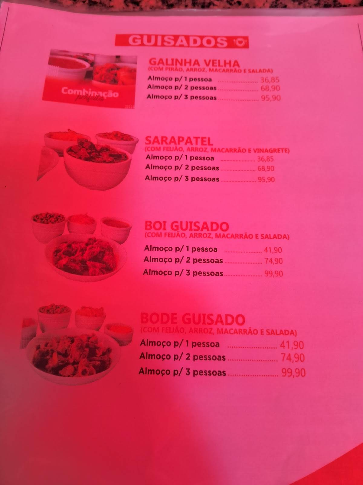 Coqueirais Restaurante cardápio