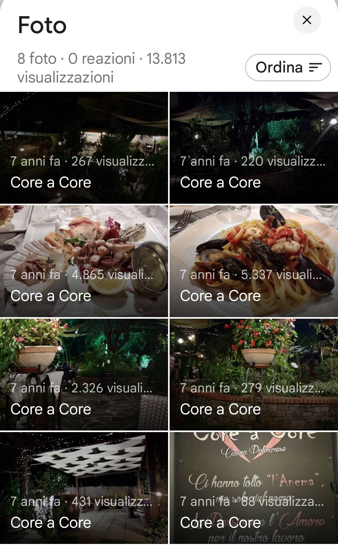 Menu di Core a Core 
