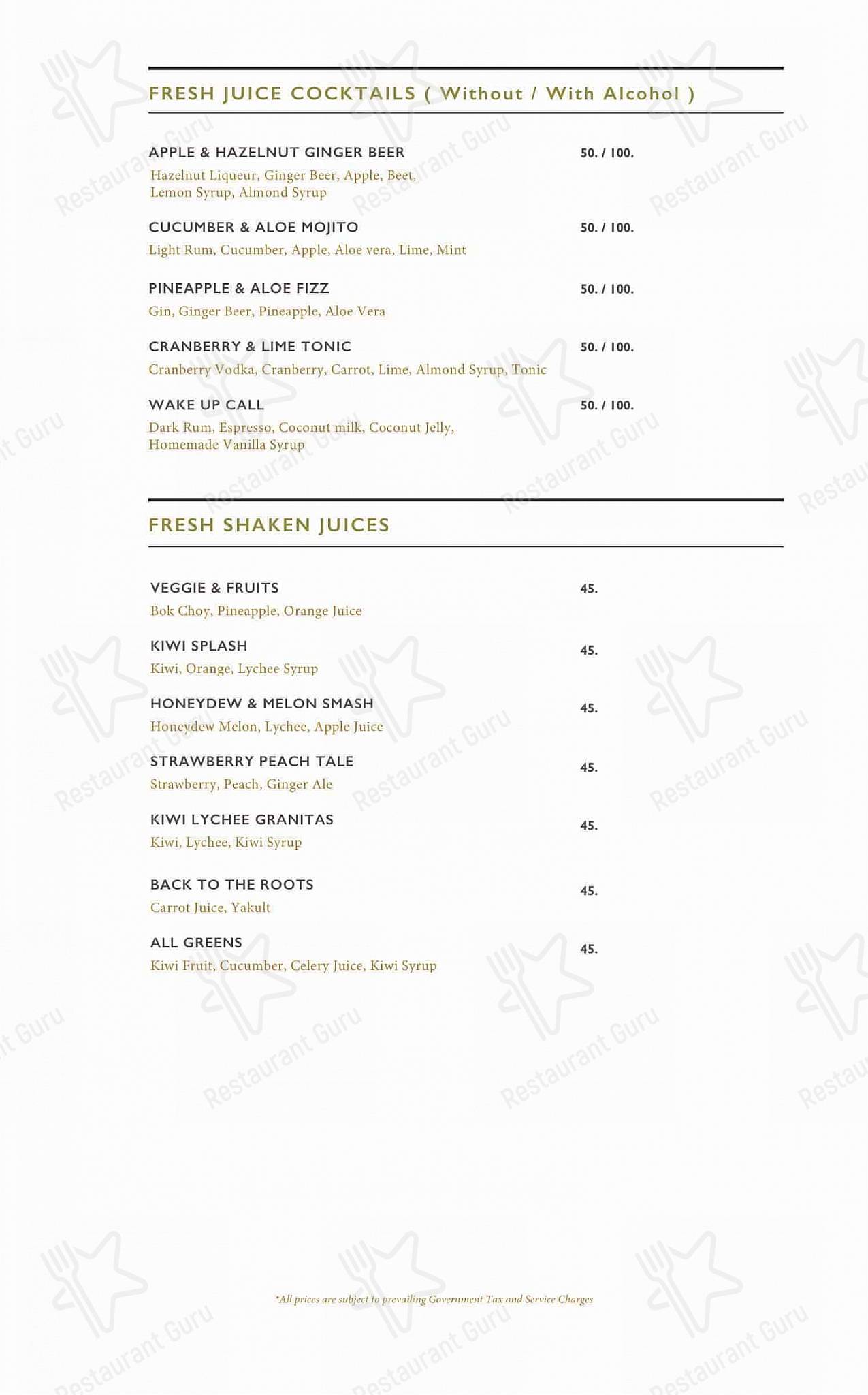 CORK&SCREW Plaza Indonesia menu