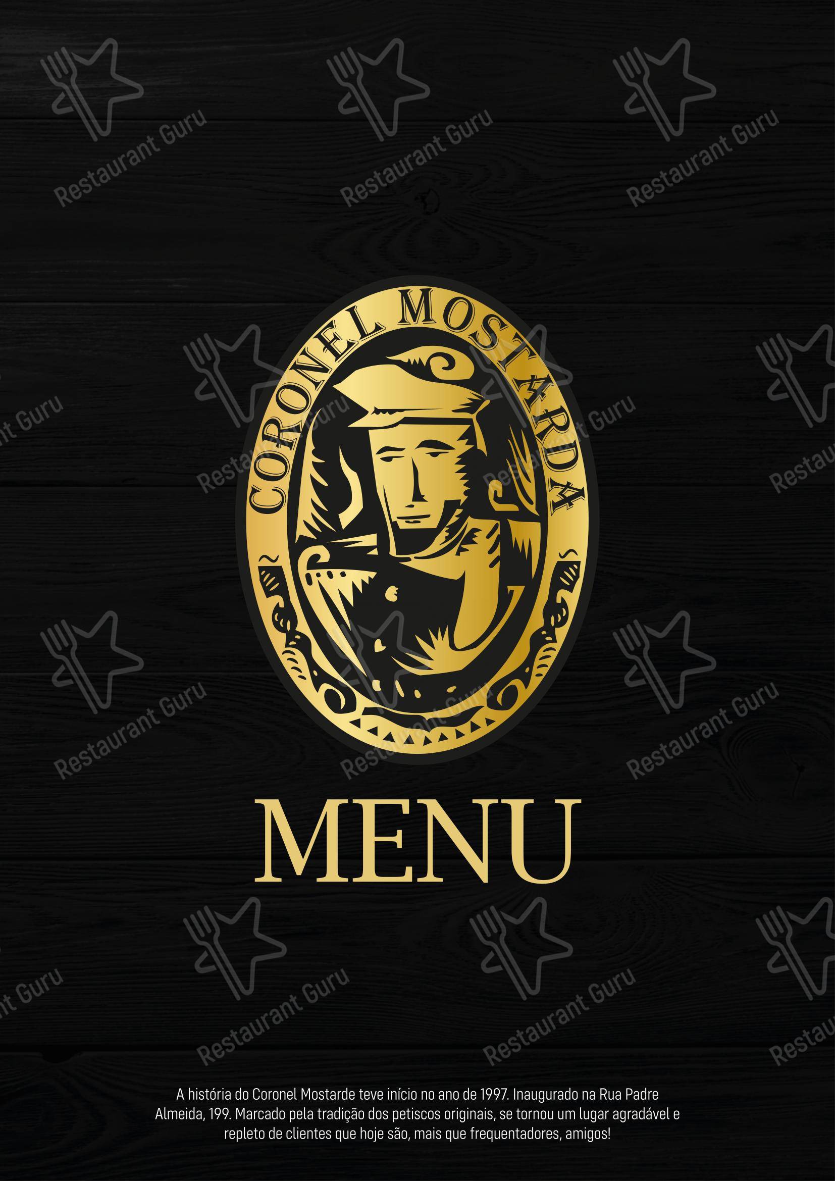 Menu para Coronel Mostarda pub & bar