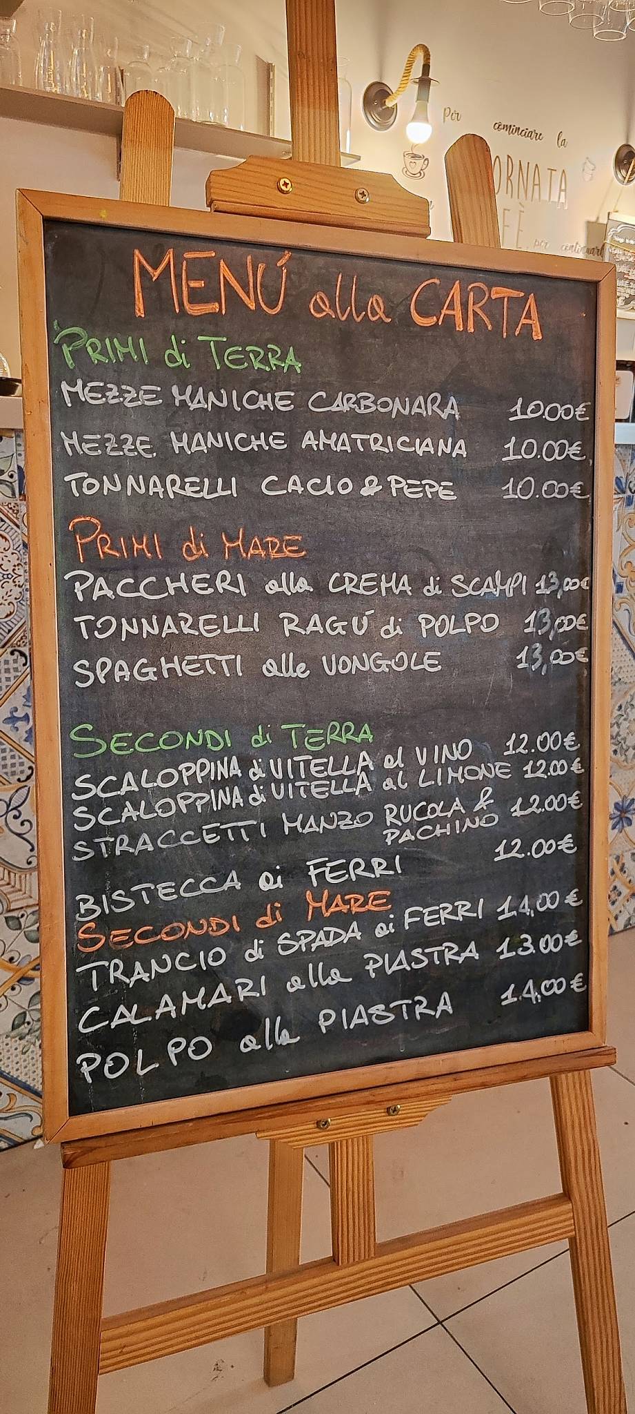 Menu di Ristorante Pizzeria Così Vale 