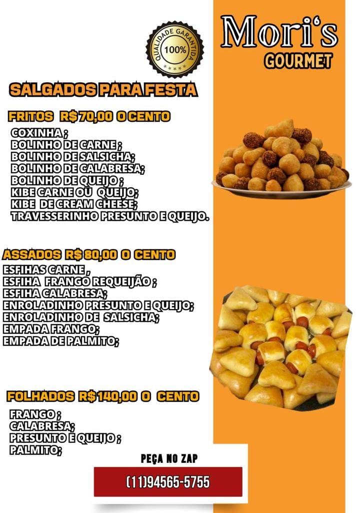 Mori's Gourmet Restaurante e Hamburgueria em Cotia cardápio