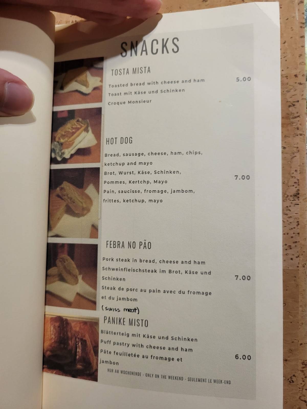 Menu di Country Bar & Billard-Center 
