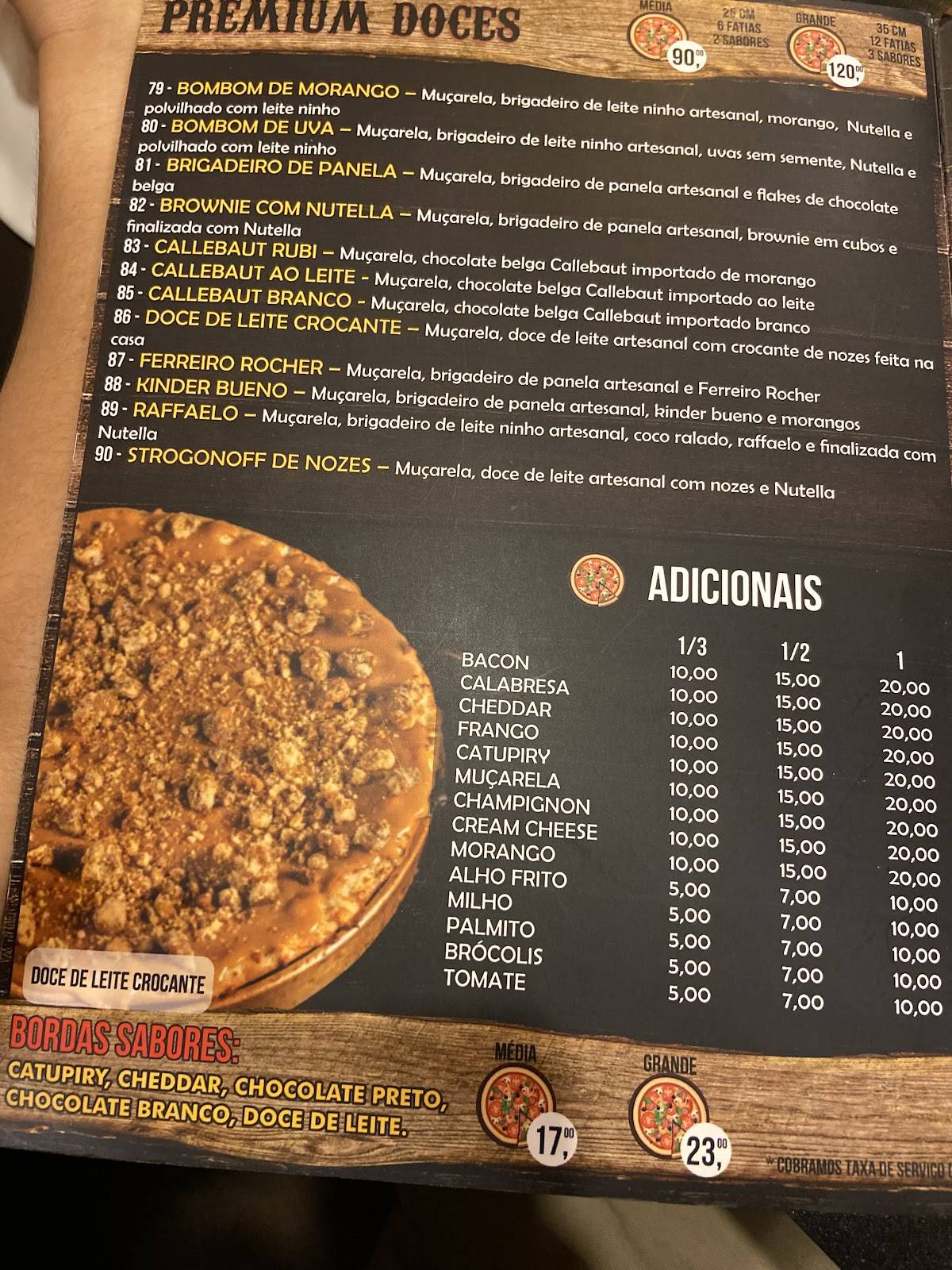 Cowboys da Pizza cardápio