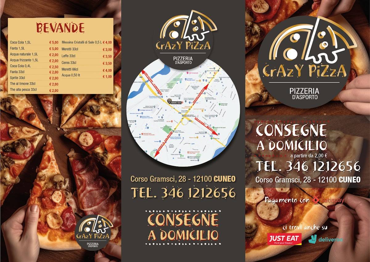 Menu di Crazy Pizza 