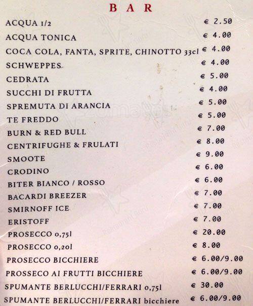 Menu di Cremeria A&J 