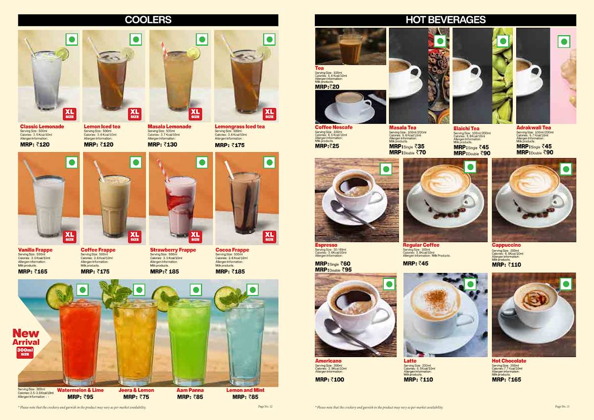 Cremeux - Margao menu