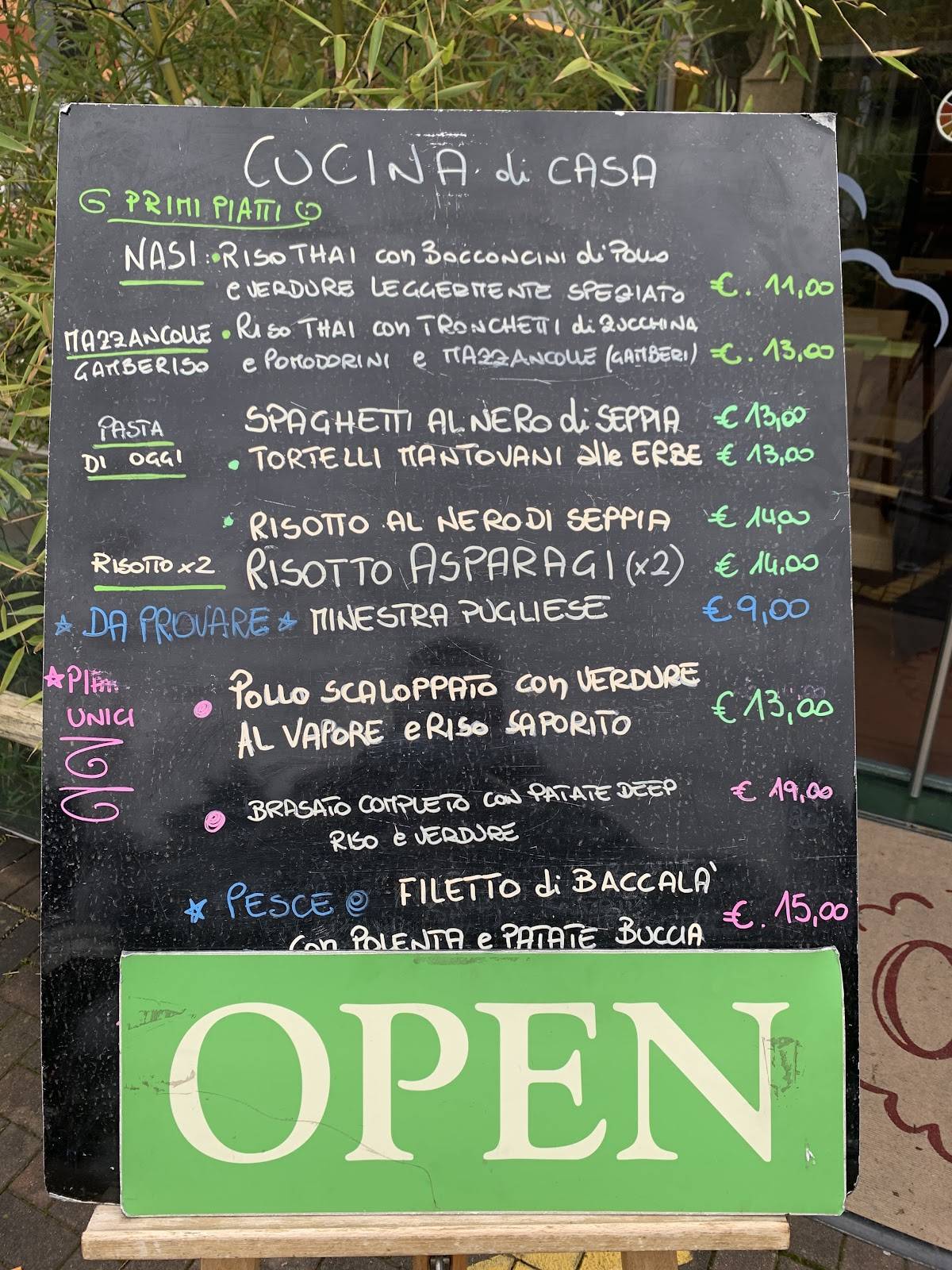 Menu di Crêpes OUI 
