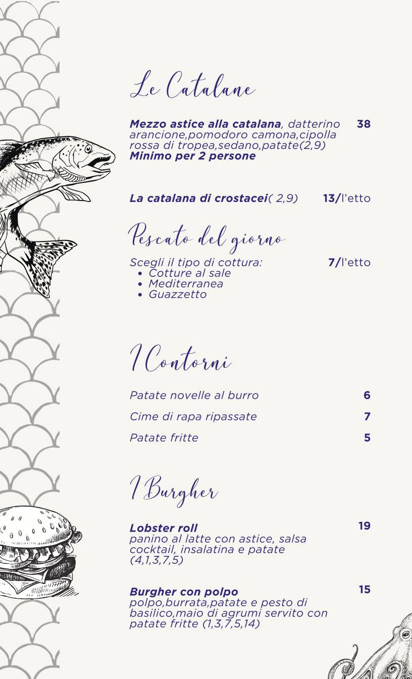 Menu di Cris Fish - Bistrot 