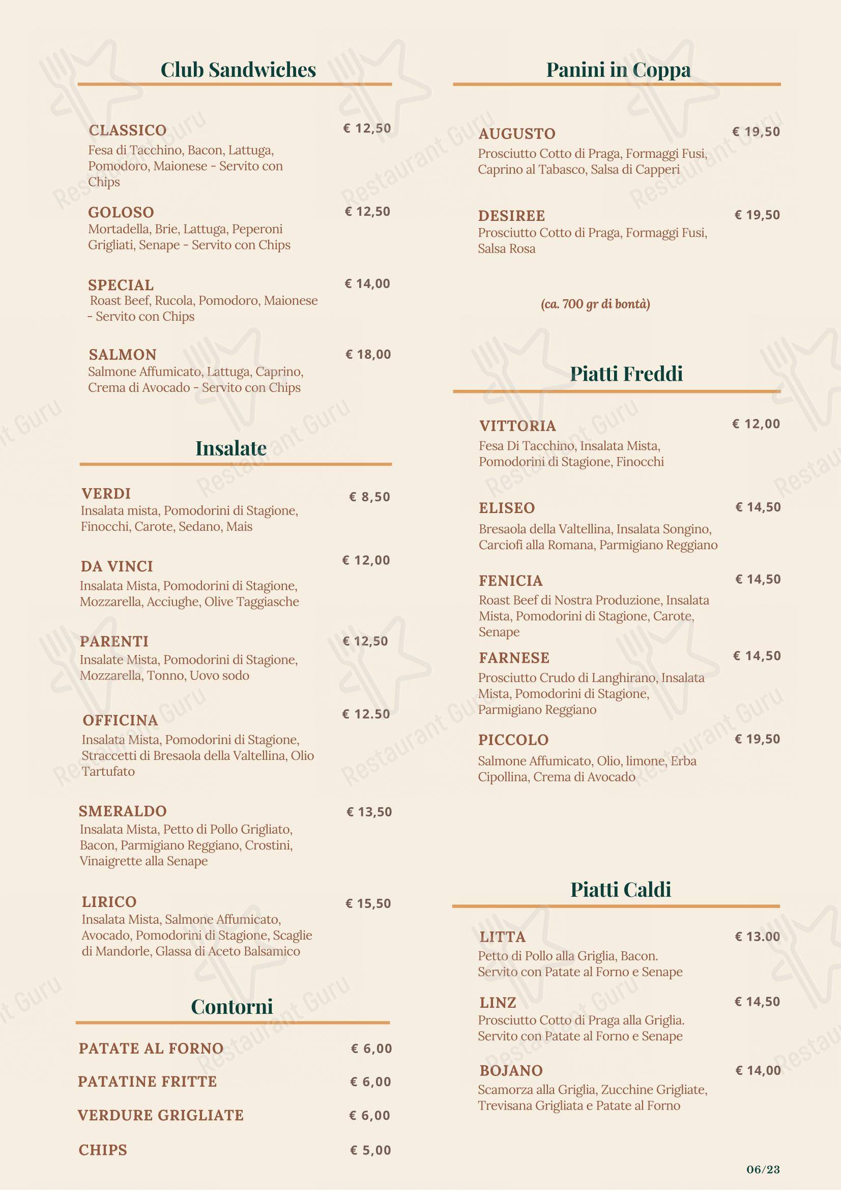 Crocetta • Panini d'Autore in Milano - Menu bar