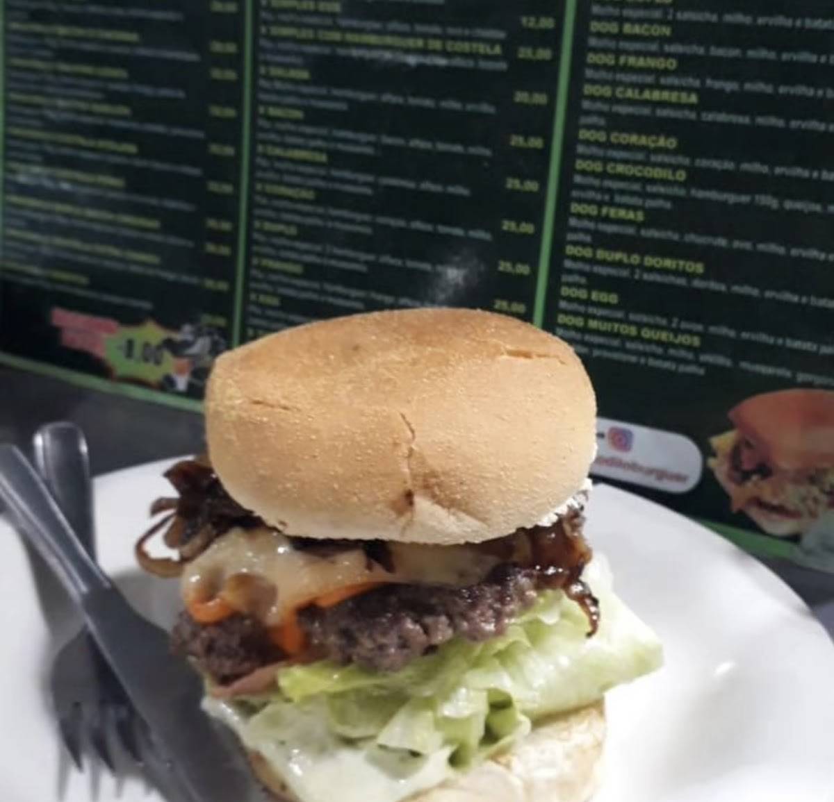 Crocodilo Burger cardápio