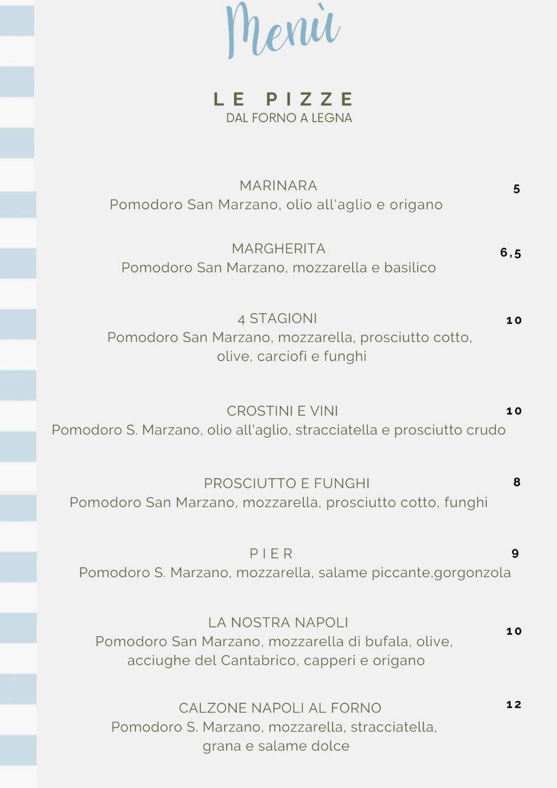 Menu di Ristorante Crostini e Vini 