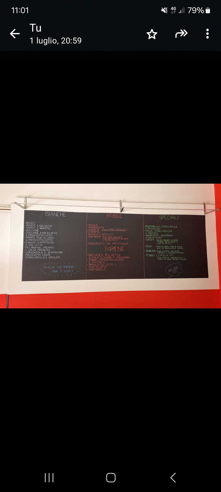 Menu di Crunch Pizza 