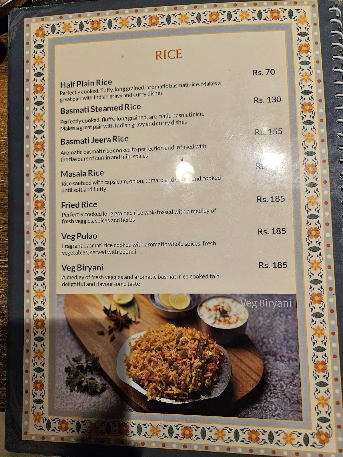 Crystal Restaurant Chowpatty menu